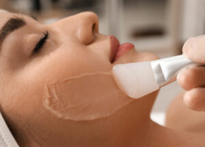 facial treatment side view